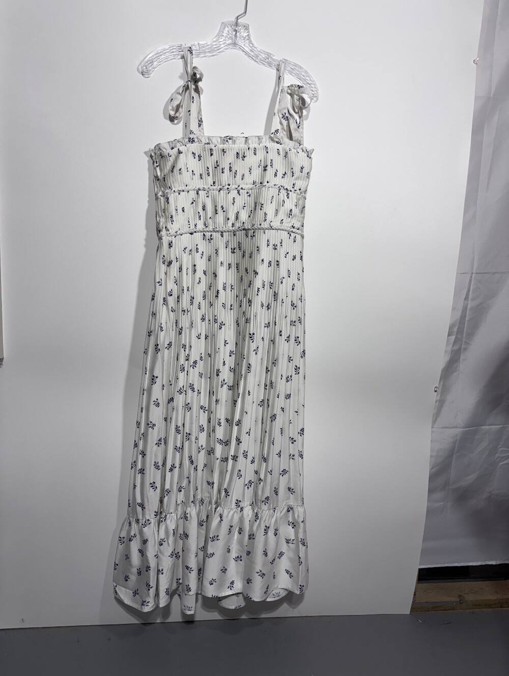 Polo Ralph Lauren Floral Pleated Satin Maxi Dress Size 8 - Picture 3 of 11